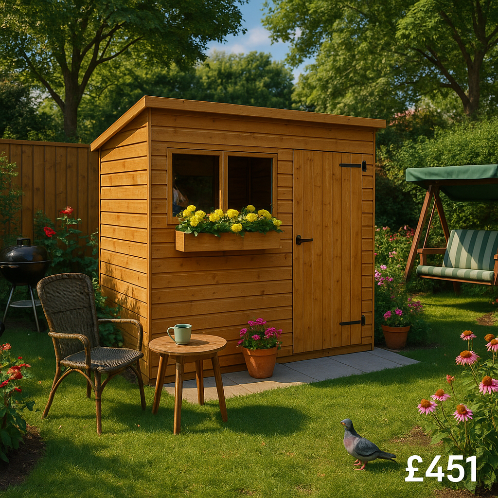 6'x4' Tiger Shiplap Pent Shed - 0% Finance - Buy Now Pay Later - Tiger Sheds