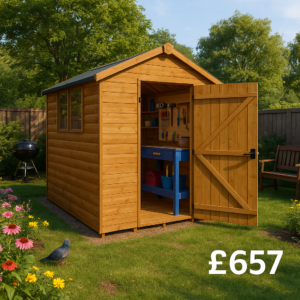 6'x6' Tiger Loglap Apex Shed - Wooden Loglap Sheds - 0% Finance - Buy Now Pay Later - Tiger Sheds