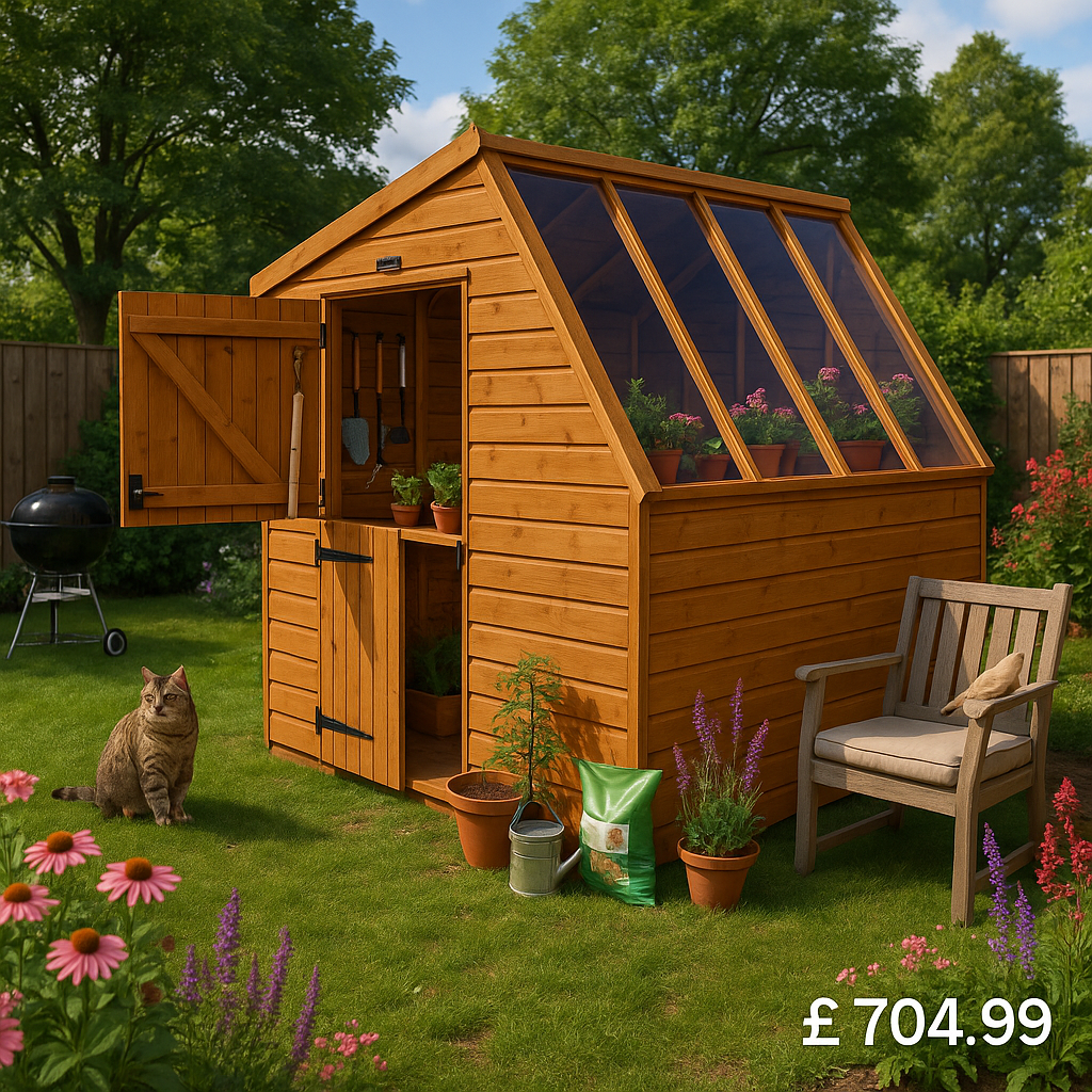 6'x6' Tiger Potting Shed With Left Hand Stable Door - Garden Potting Shed - 0% Finance - Buy Now Pay Later - Tiger Sheds