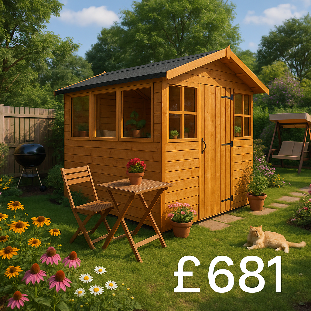 6'x6' Tiger Summer Shed - 0% Finance - Buy Now Pay Later - Tiger Sheds