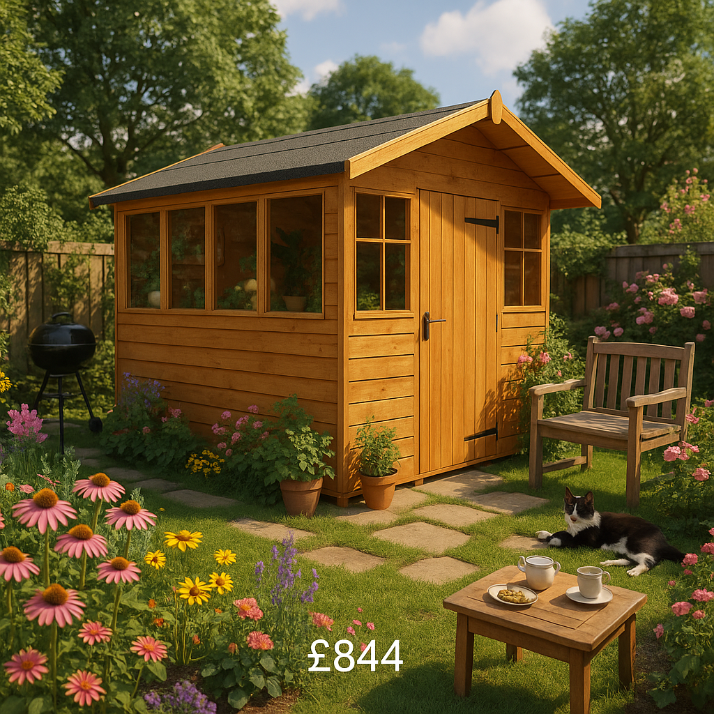 6'x8' Tiger Summer Shed - 0% Finance - Buy Now Pay Later - Tiger Sheds