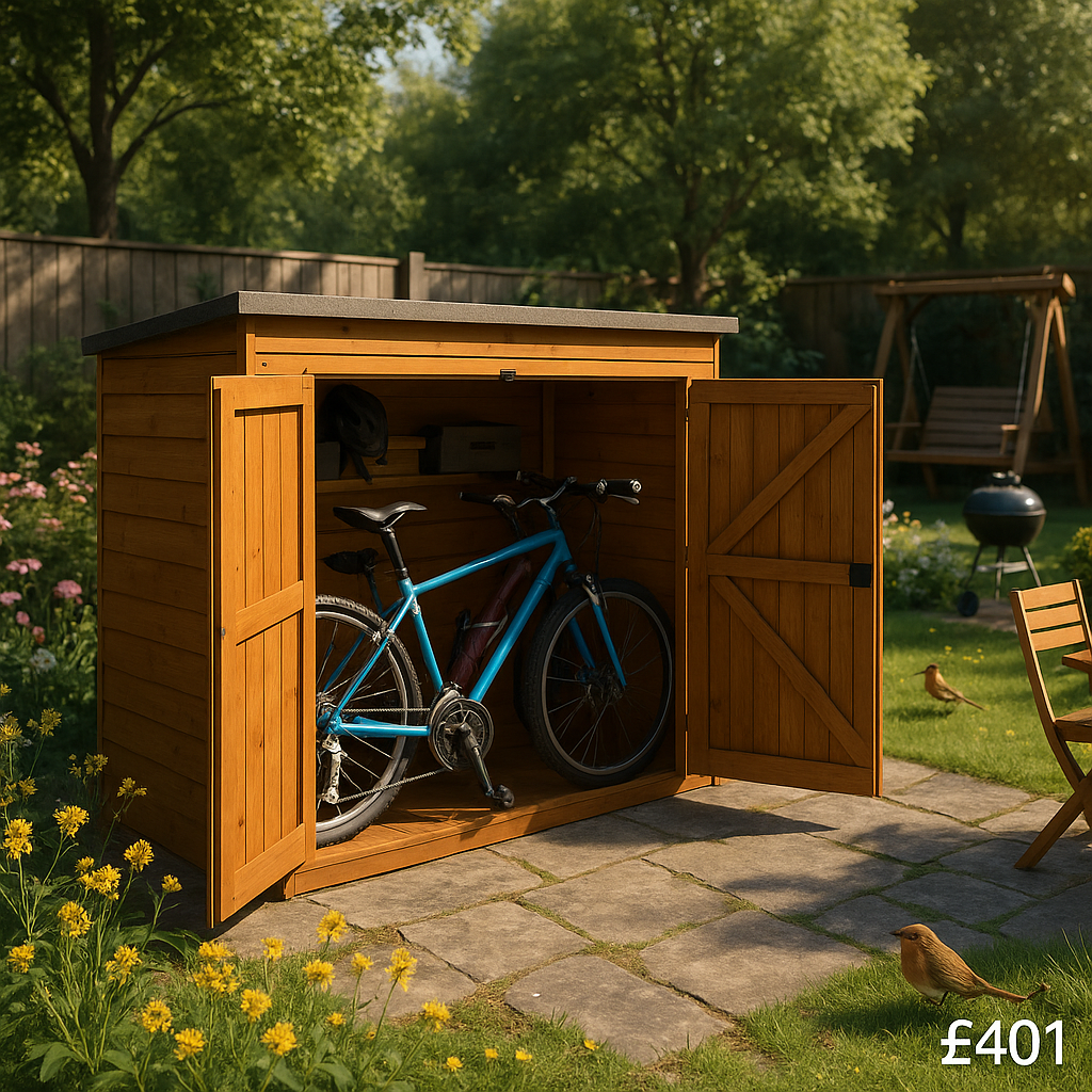 7'x3' Tiger Pent Bike Store - 0% Finance - Buy Now Pay Later - Tiger Sheds