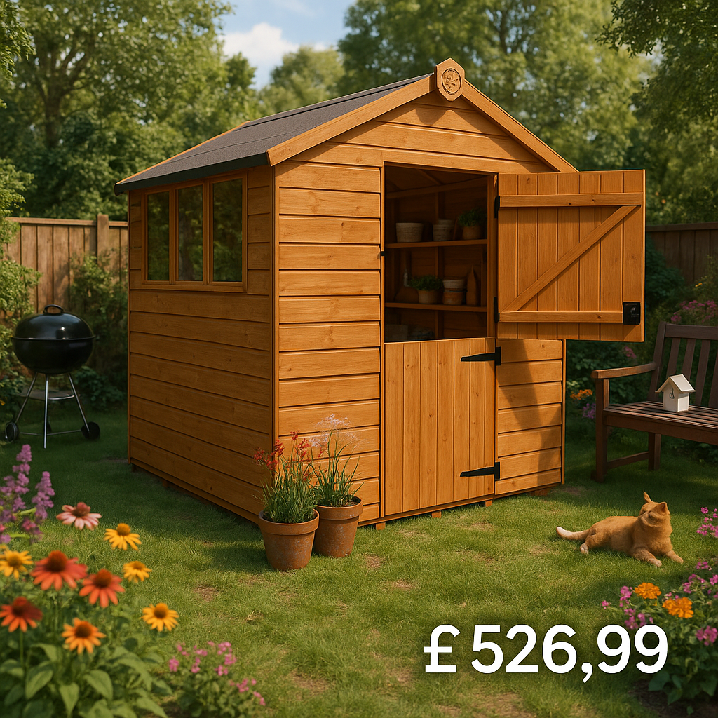 7'x5' Tiger Shiplap Apex Stable Door Shed - Wooden Shiplap Sheds - 0% Finance - Buy Now Pay Later - Tiger Sheds