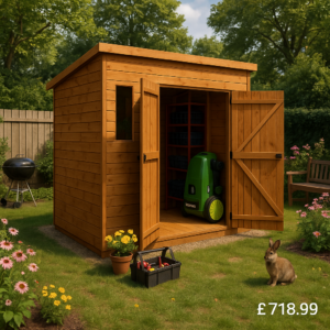 7'x5' Tiger Shiplap Extra High Pent Double Door Shed - Wooden Garden Sheds - 0% Finance - Buy Now Pay Later - Tiger Sheds