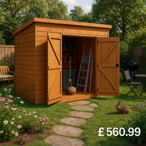 7'x5' Tiger Shiplap Windowless Pent Double Door Shed - Wooden Shiplap Sheds - 0% Finance - Buy Now Pay Later - Tiger Sheds