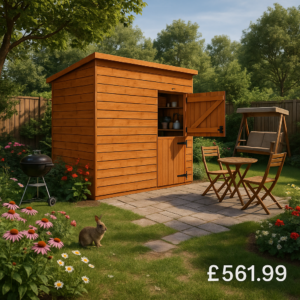 7'x5' Tiger Shiplap Windowless Pent Stable Door - Wooden Shiplap Sheds - 0% Finance - Buy Now Pay Later - Tiger Sheds