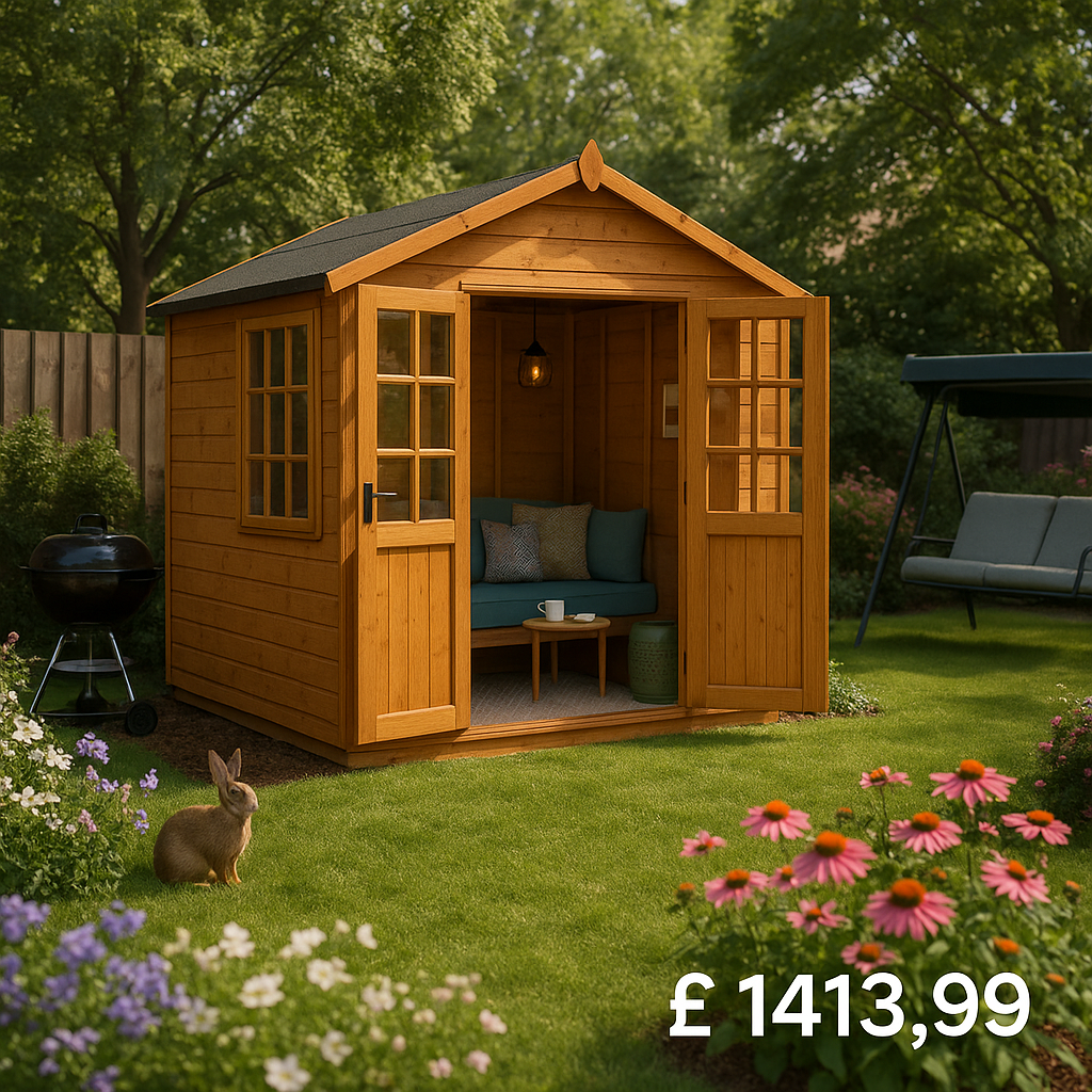 8'x10' Tiger Summerhouse - 0% Finance - Buy Now Pay Later - Tiger Sheds
