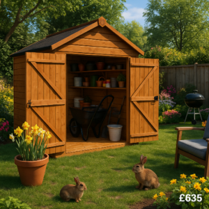 8'x4' Shiplap Apex Windowless 2-Door Shed - Custom Garden Sheds - TigerFlex Fast Delivery - 0% Finance - Buy Now Pay Later - Tiger Sheds