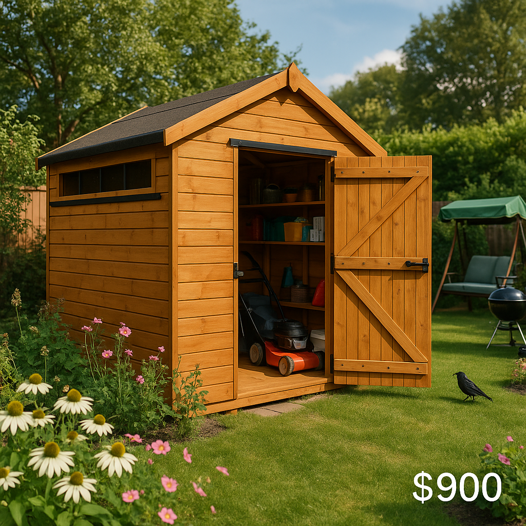 8'x6' Secure Garden Sheds - Security Apex Sheds UK - 0% Finance - Buy Now Pay Later - Tiger Sheds