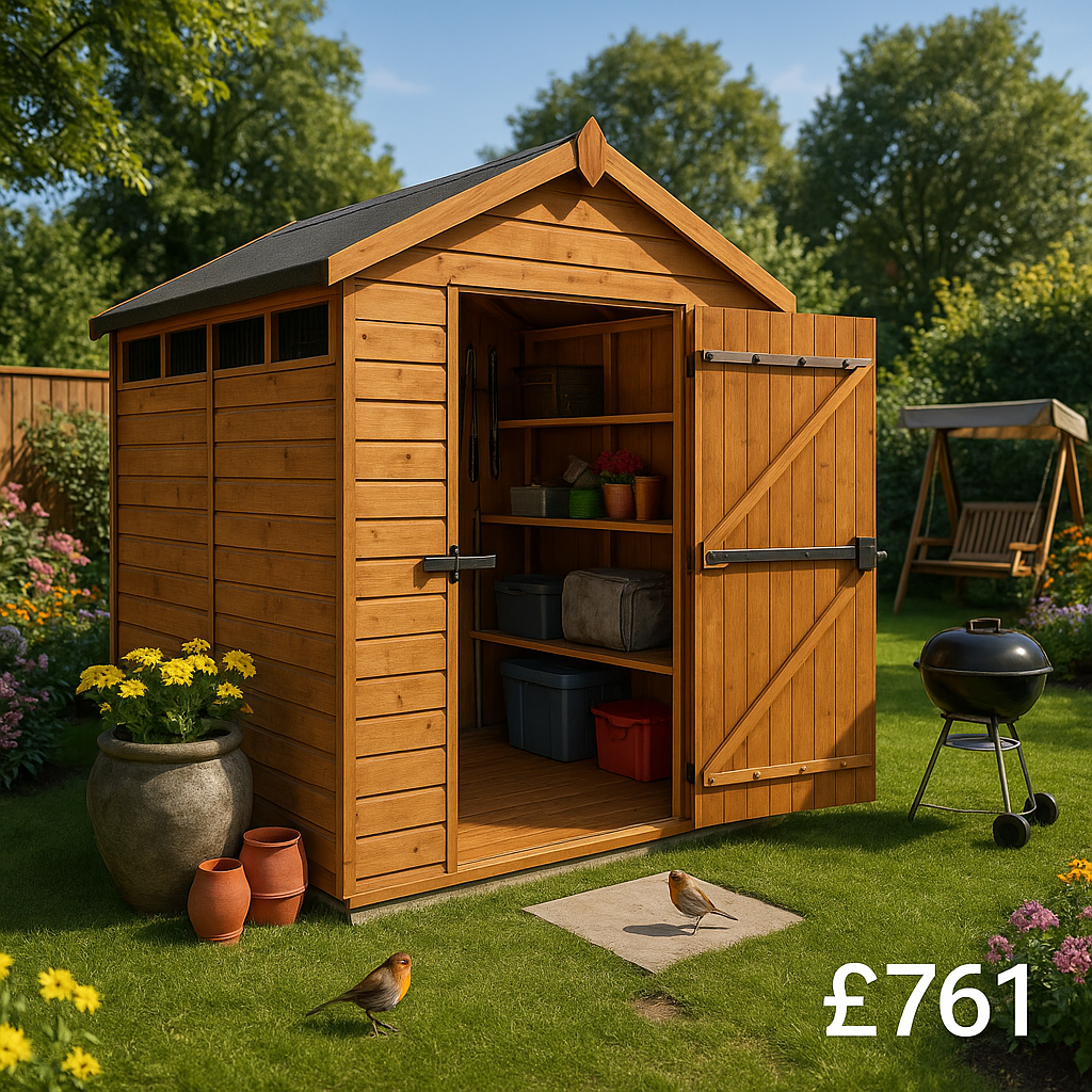 8'x6' TigerFlex Shiplap Apex Security Shed - 0% Finance - Buy Now Pay Later - Tiger Sheds