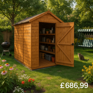 8'x6' Tigerflex Shiplap Apex Windowless Shed - Fast Delivery Outdoor Wooden Shed - 0% Interest Free Monthly Finance Available - Buy Now Pay Later -