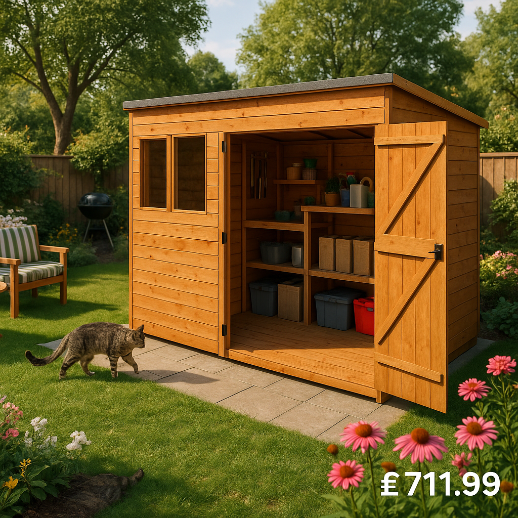 8'x6' Tigerflex Shiplap Pent Double Door Shed - 0% Finance - Buy Now Pay Later - Tiger Sheds
