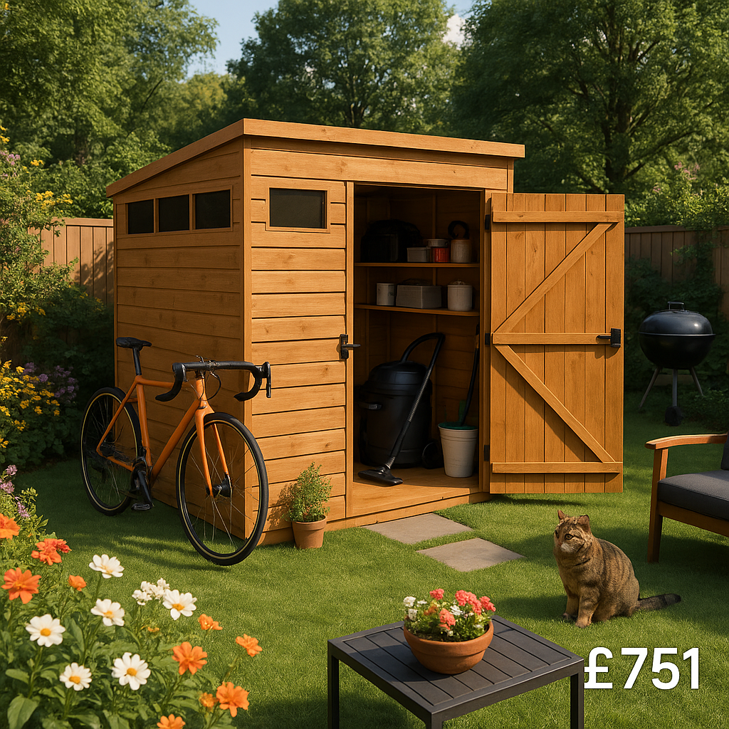8'x6' TigerFlex Shiplap Pent Security Shed - 0% Finance - Buy Now Pay Later - Tiger Sheds