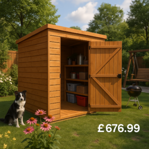 8'x6' Tigerflex Shiplap Pent Windowless Shed - Fast Delivery Outdoor Wooden Shed - 0% Interest Free Monthly Finance Available - Buy Now Pay Later -