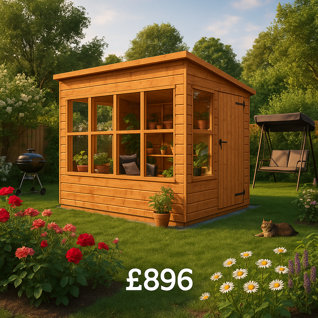 8'x6' Tiger Penthouse - 0% Finance - Buy Now Pay Later - Tiger Sheds