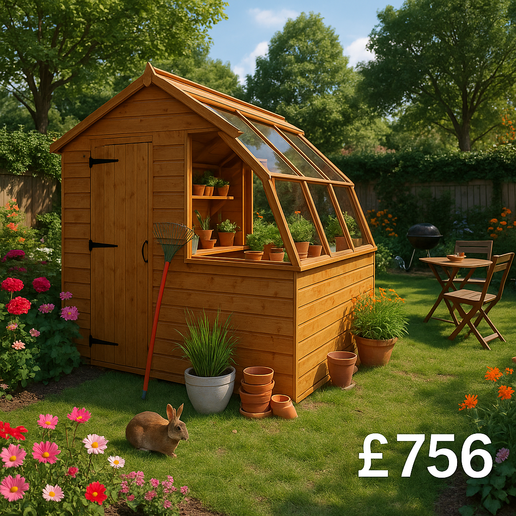 8'x6' Tiger Potting Shed - 0% Finance - Buy Now Pay Later - Tiger Sheds