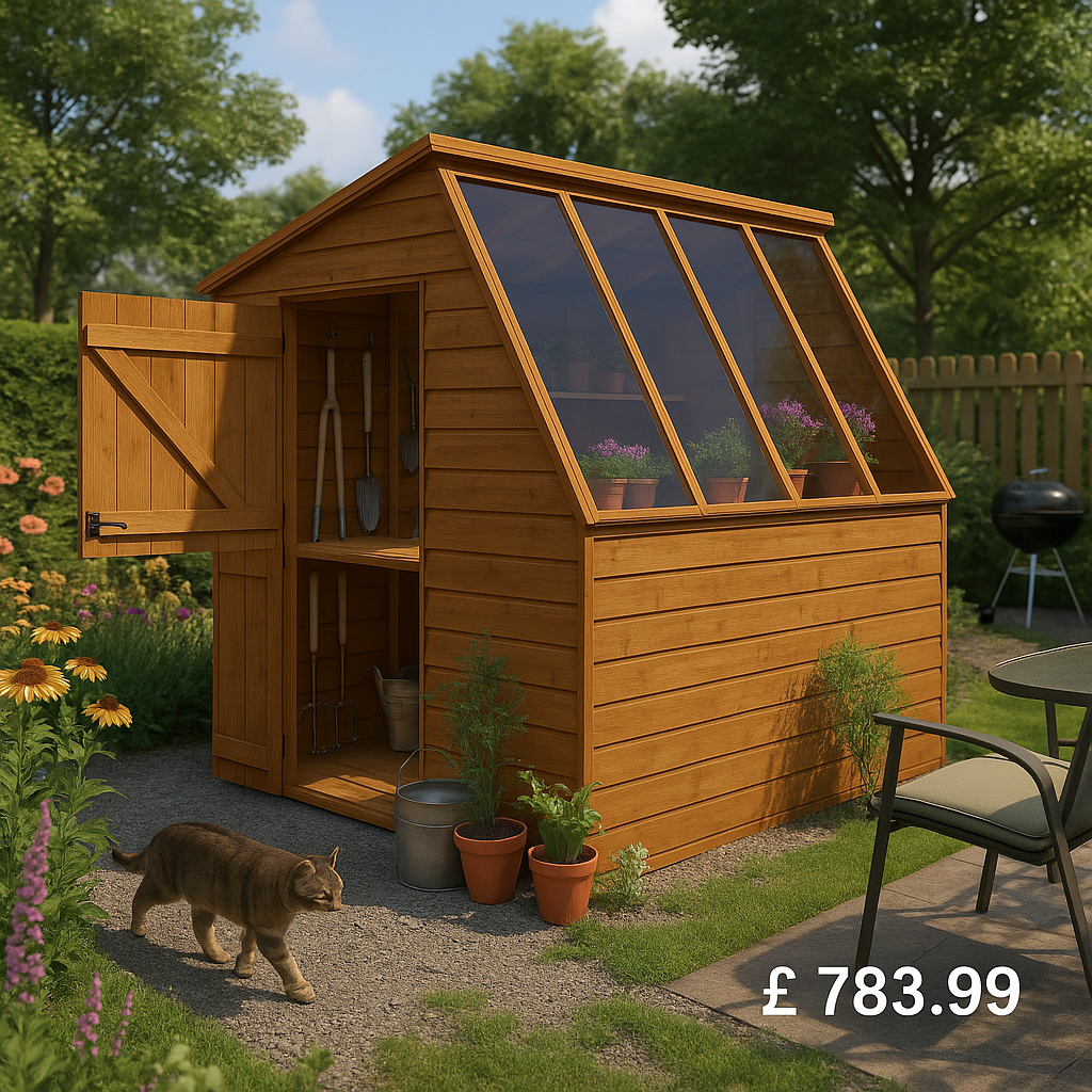 8'x6' Tiger Potting Shed With Left Hand Stable Door - Garden Potting Shed - 0% Finance - Buy Now Pay Later - Tiger Sheds