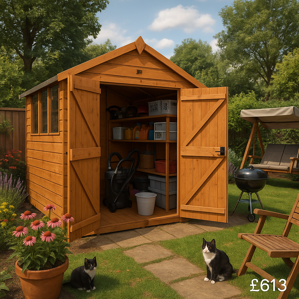 8'x6' Tiger Shiplap Apex Double Door Shed - Wooden Shiplap Sheds - 0% Finance - Buy Now Pay Later - Tiger Sheds