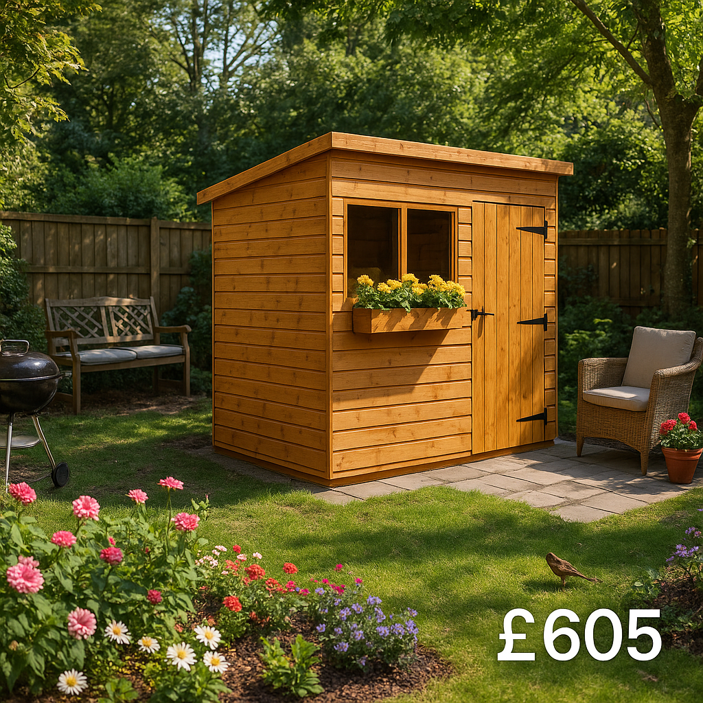 8'x6' Tiger Shiplap Pent Shed - 0% Finance - Buy Now Pay Later - Tiger Sheds