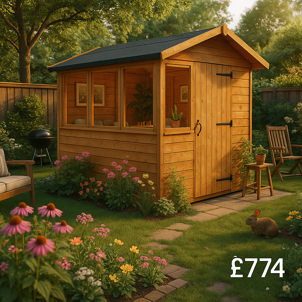 8'x6' Tiger Summer Shed - 0% Finance - Buy Now Pay Later - Tiger Sheds