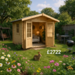 8'x8' Kipling Log Cabin - Quality Garden Log Cabins - 0% Finance - Buy Now Pay Later - Tiger Sheds