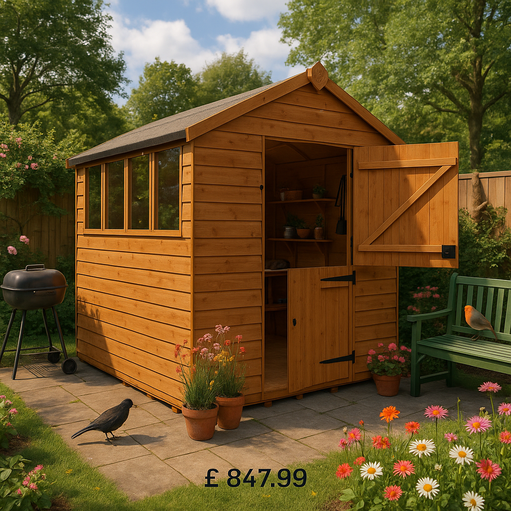 8'x8' Tiger Shiplap Apex Stable Door Shed - Wooden Shiplap Sheds - 0% Finance - Buy Now Pay Later - Tiger Sheds