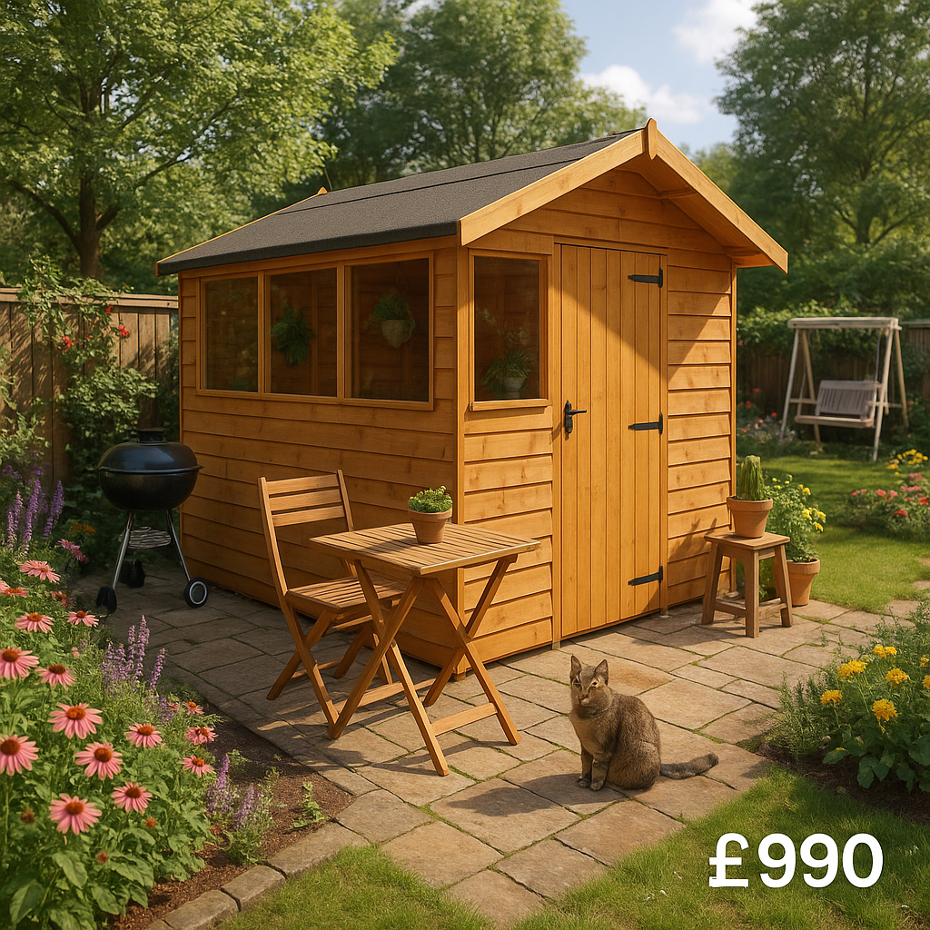 8'x8' Tiger Summer Shed - 0% Finance - Buy Now Pay Later - Tiger Sheds