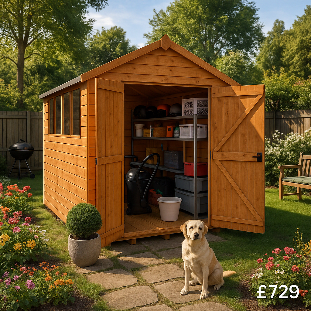 9'x6' Tiger Shiplap Apex Double Door Shed - Wooden Shiplap Sheds - 0% Finance - Buy Now Pay Later - Tiger Sheds
