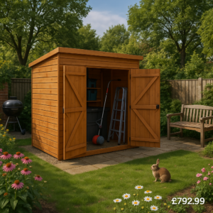 9'x6' Tiger Shiplap Windowless Pent Double Door Shed - Wooden Shiplap Sheds - 0% Finance - Buy Now Pay Later - Tiger Sheds