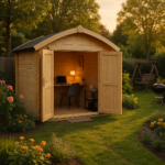 Garden Office - 10'x8' The Alpha Barn 28mm Log Cabin - 0% Finance - Buy Now Pay Later - Tiger Sheds
