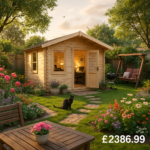 Garden Office - 10'x8' The Caspian 28mm Log Cabin - 0% Finance - Buy Now Pay Later - Tiger Sheds