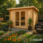 Garden Office - 12'x10' The Corbetti 28mm Log Cabin - 0% Finance - Buy Now Pay Later - Tiger Sheds