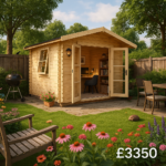 Garden Office - 12'x12' The Panthera 28mm Log Cabin - 0% Finance - Buy Now Pay Later - Tiger Sheds