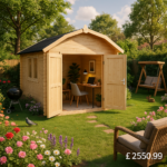 Garden Office - 12'x8' The Alpha Barn 28mm Log Cabin - 0% Finance - Buy Now Pay Later - Tiger Sheds
