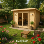 Garden Office - 12'x8' The Corbetti 28mm Log Cabin - 0% Finance - Buy Now Pay Later - Tiger Sheds
