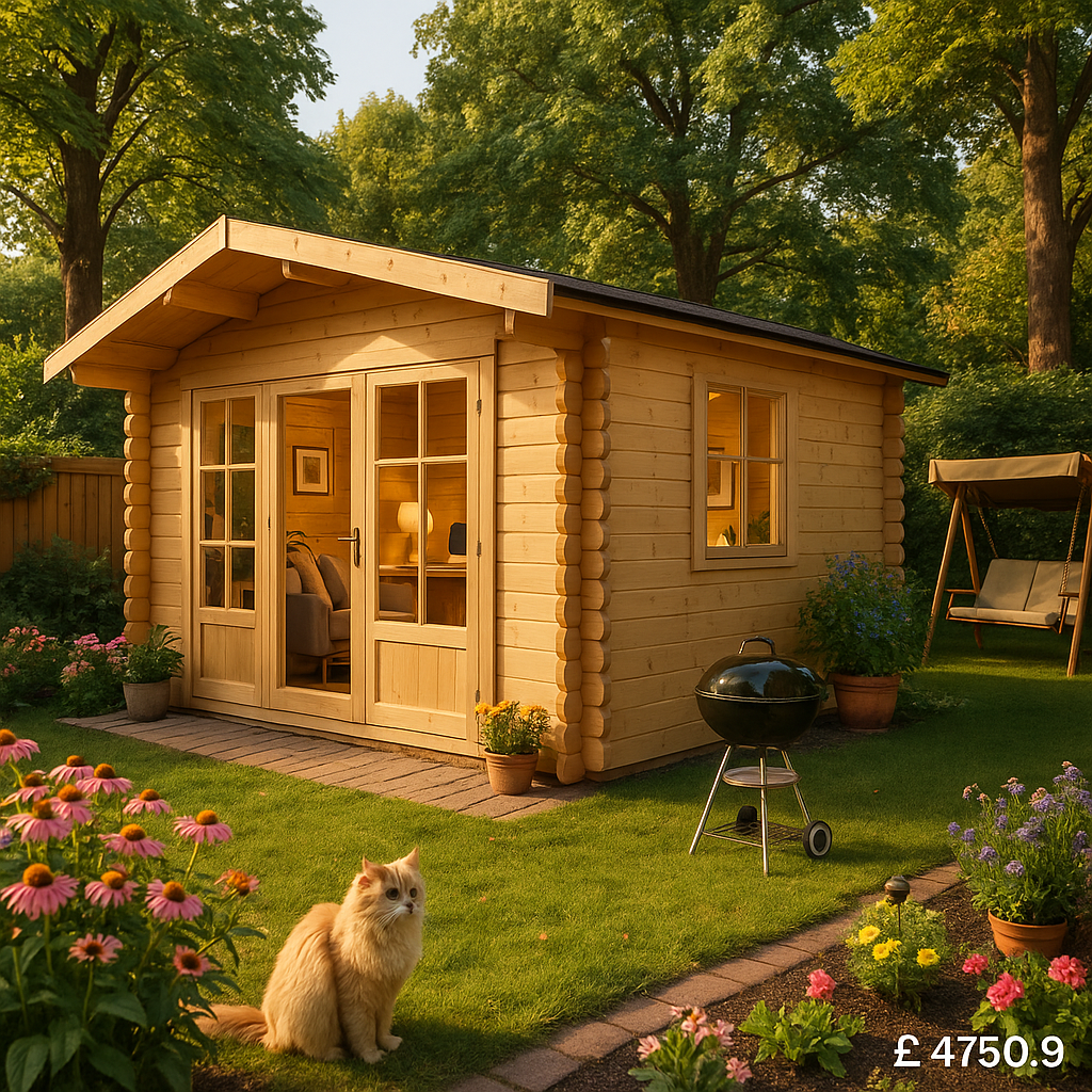 Garden Office - 14'x14' The Siberian 44mm Log Cabin - 0% Finance - Buy Now Pay Later - Tiger Sheds