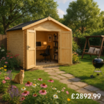 Garden Office - 14'x8' The Alpha Barn 28mm Log Cabin - 0% Finance - Buy Now Pay Later - Tiger Sheds