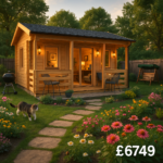 Garden Office - 20'x14' The Sigma 44mm Log Cabin Inc Veranda - 0% Finance - Buy Now Pay Later - Tiger Sheds