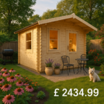 Garden Office - 8'x10' The Caspian 28mm Log Cabin - 0% Finance - Buy Now Pay Later - Tiger Sheds