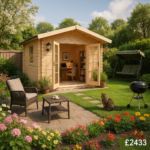 Garden Office - 8'x10' The Panthera 28mm Log Cabin - 0% Finance - Buy Now Pay Later - Tiger Sheds