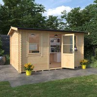 12'x10' Rosen Log Cabin - 44mm Garden Log Cabins - 0% Finance - Buy Now Pay Later - Tiger Sheds