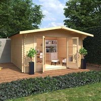 10'x14' Siberian Log Cabin - 44mm Garden Log Cabins - 0% Finance - Buy Now Pay Later - Tiger Sheds