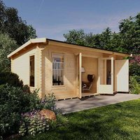 16'x10' Procas Store Log Cabin - 44mm Garden Log Cabins - 0% Finance - Buy Now Pay Later - Tiger Sheds