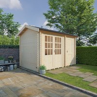 12'x10' Capetus Log Cabin - 44mm Garden Log Cabins - 0% Finance - Buy Now Pay Later - Tiger Sheds