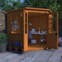 7'x7' Tiger Loglap Corner Summerhouse - Garden Corner Summerhouses - 0% Finance - Buy Now Pay Later - Tiger Sheds