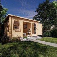 14'x10' Rho Store Log Cabin - 44mm Garden Log Cabins - 0% Finance - Buy Now Pay Later - Tiger Sheds